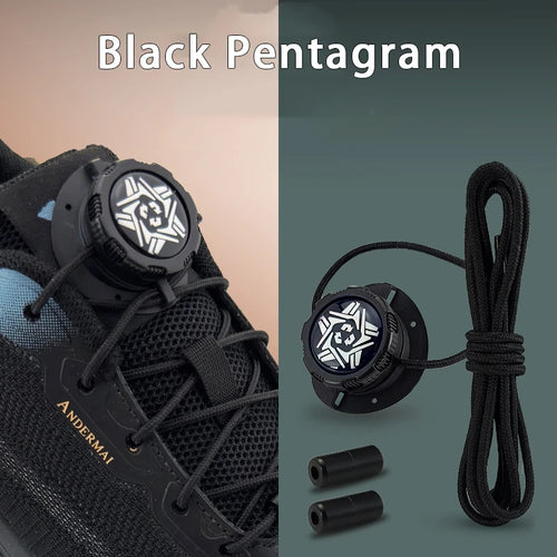 6pcs Set/1 Pair No-Tie Shoe Locks - Rotating Buckles for Sports and