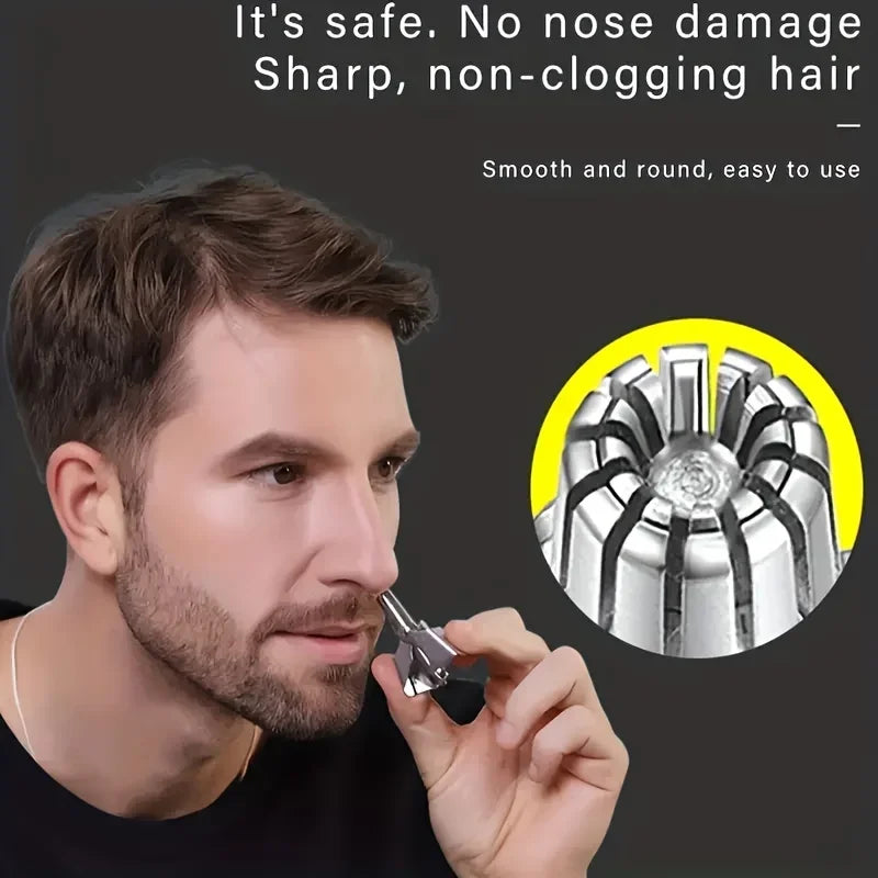 Washable Manual Nose Hair Trimmer For Men And Womens, Stainless Steel,