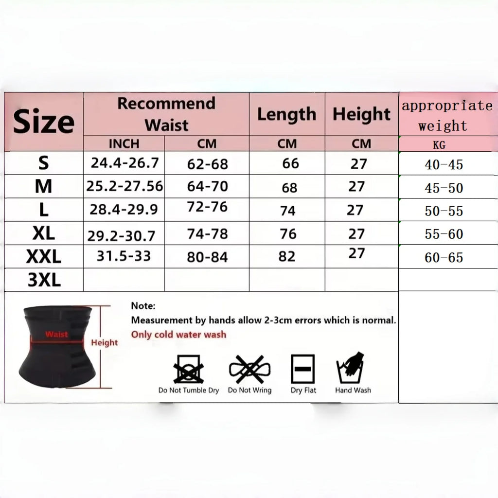 1pc Waist Trainer Slimming Body Shaper Fitness Belt Weight Loss Fat