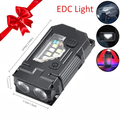 MINI USB Rechargeable LED Flashlight Portable Tail Magnet Work Light