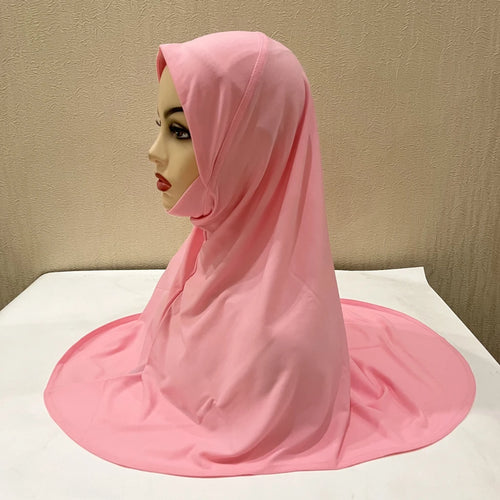 H302 Teenage girls Plain muslim hijab with chin part top quality amira