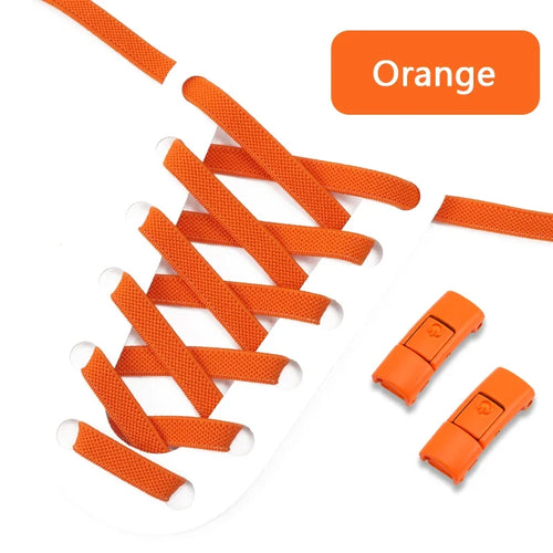 2024 No Tie Shoe Laces Press Lock Shoelaces Without Ties Elastic Laces