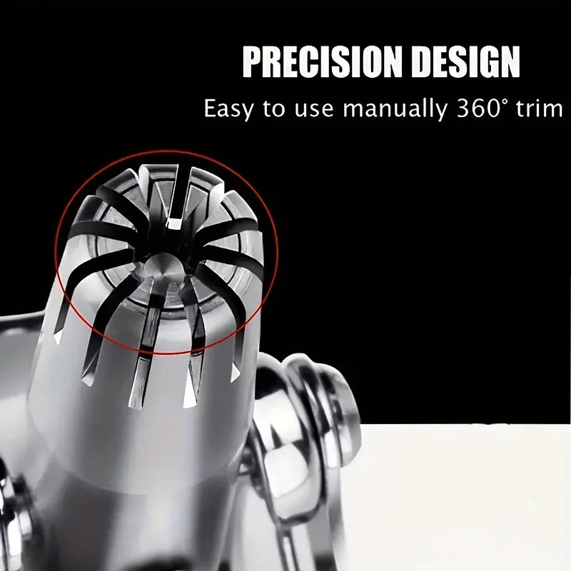 Washable Manual Nose Hair Trimmer For Men And Womens, Stainless Steel,