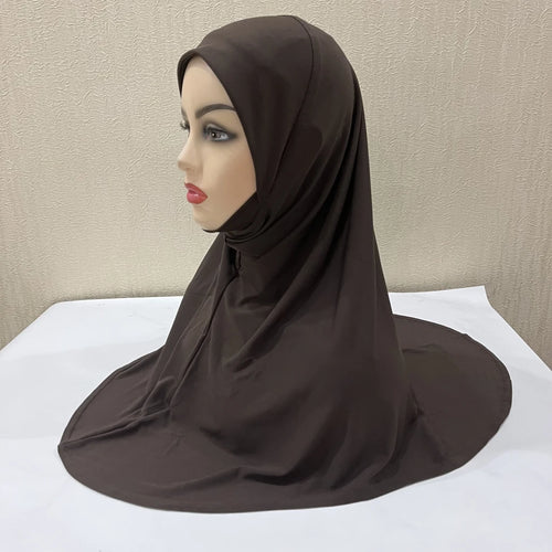 H302 Teenage girls Plain muslim hijab with chin part top quality amira