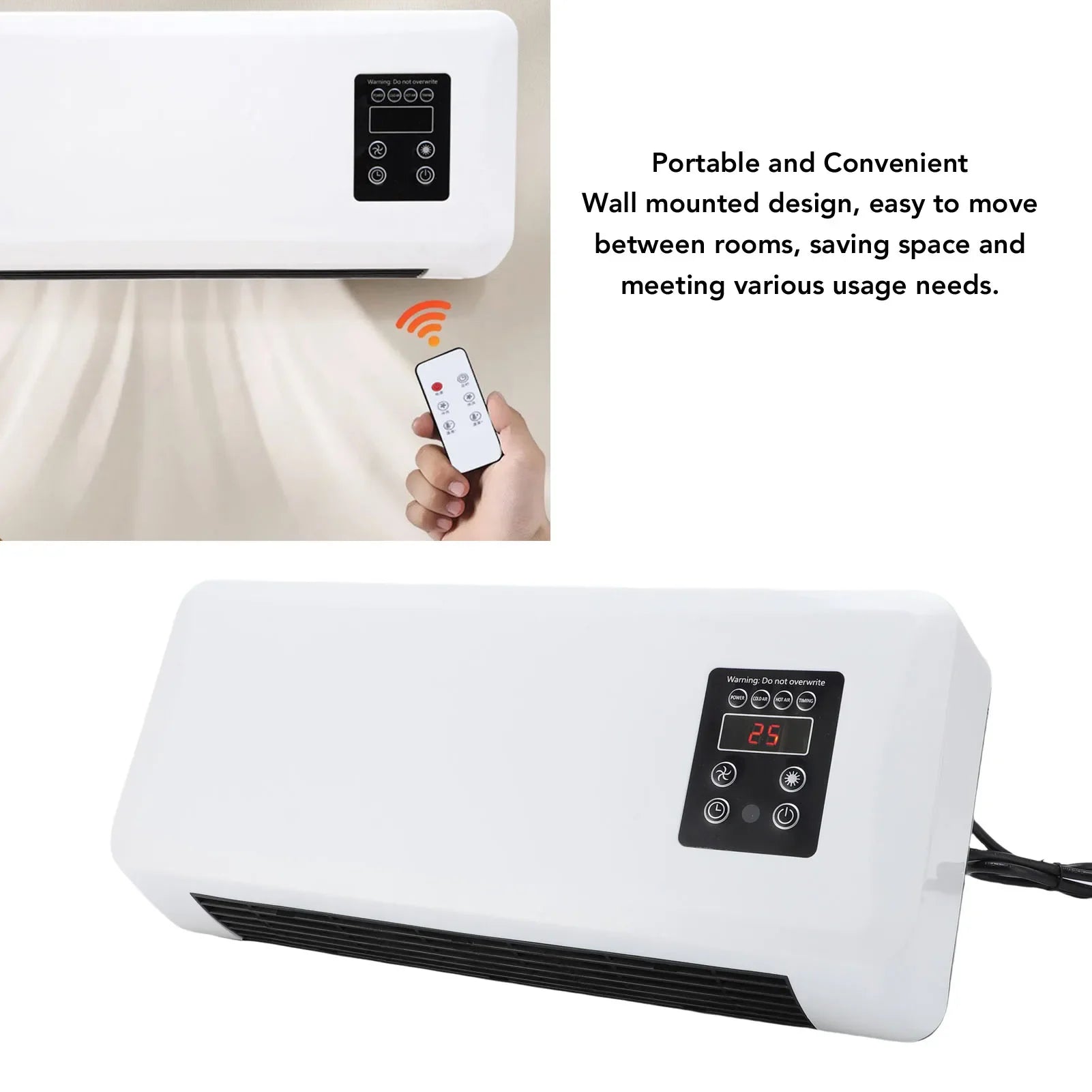Simple Air Conditioner Fan Space Saving Versatile Portable Wall
