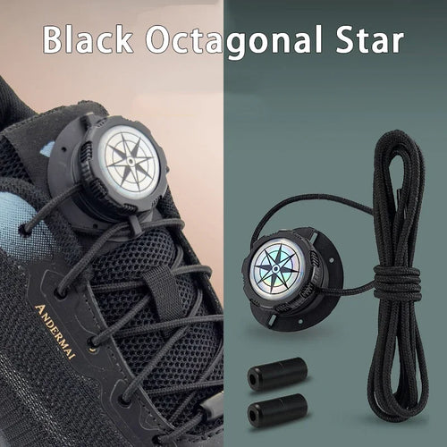 6pcs Set/1 Pair No-Tie Shoe Locks - Rotating Buckles for Sports and