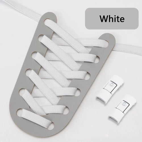 2024 No Tie Shoe Laces Press Lock Shoelaces Without Ties Elastic Laces