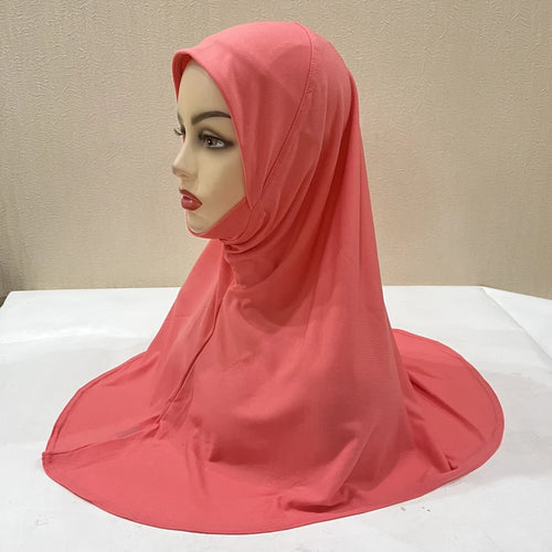 H302 Teenage girls Plain muslim hijab with chin part top quality amira