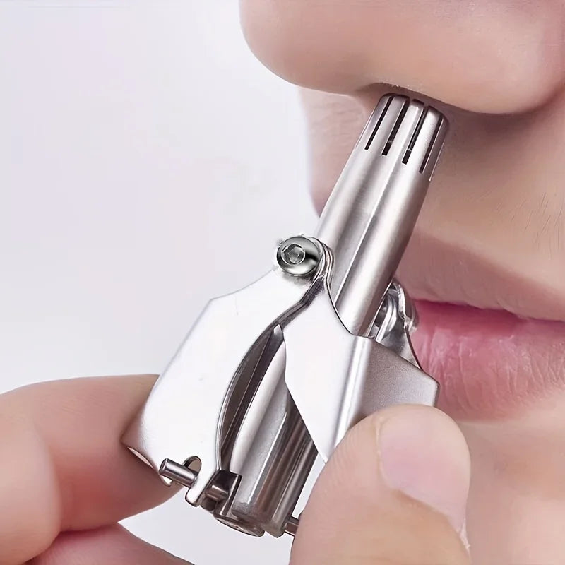 Washable Manual Nose Hair Trimmer For Men And Womens, Stainless Steel,