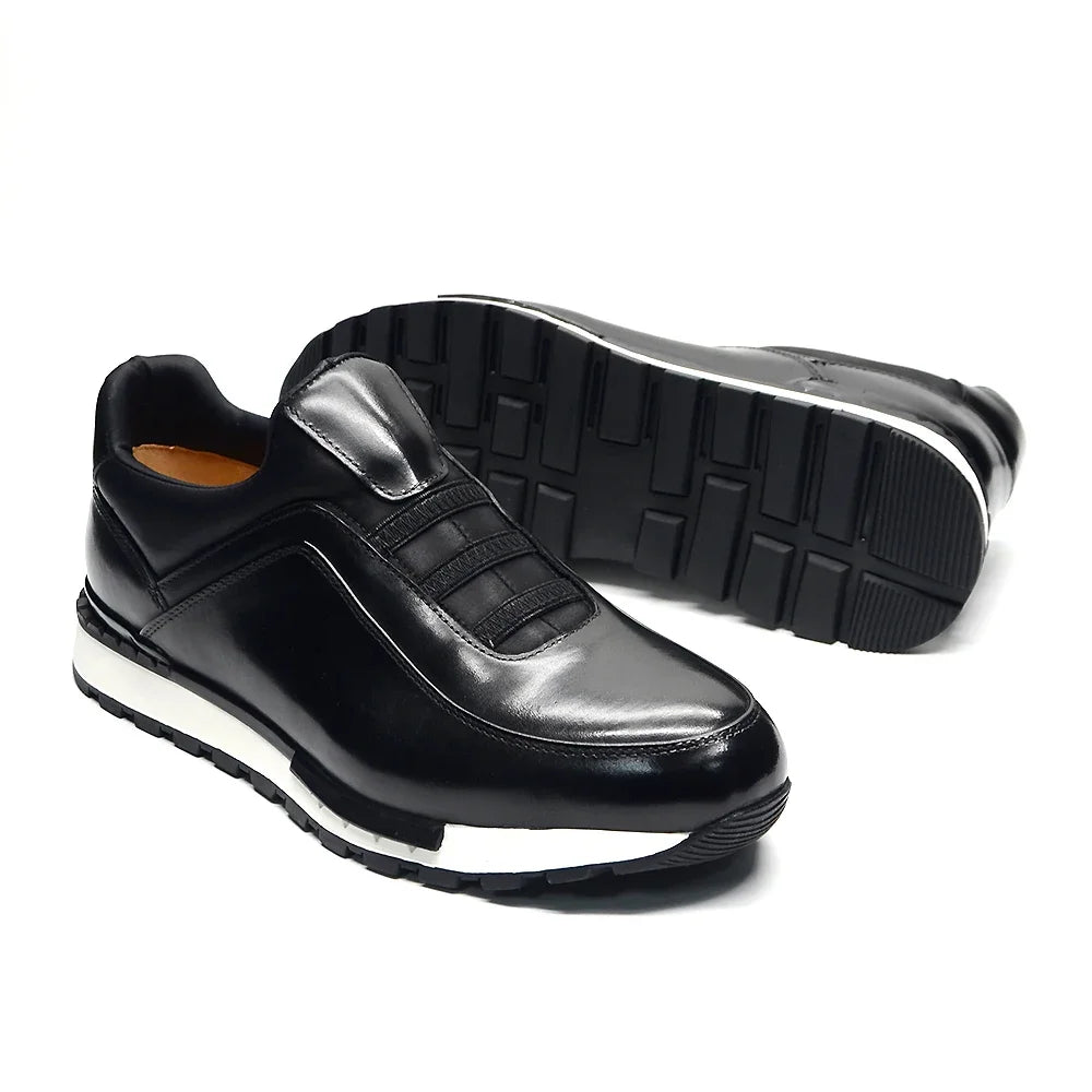 Classic Brand Design Man Casual Sneakers Genuine Cow Leather Handmade