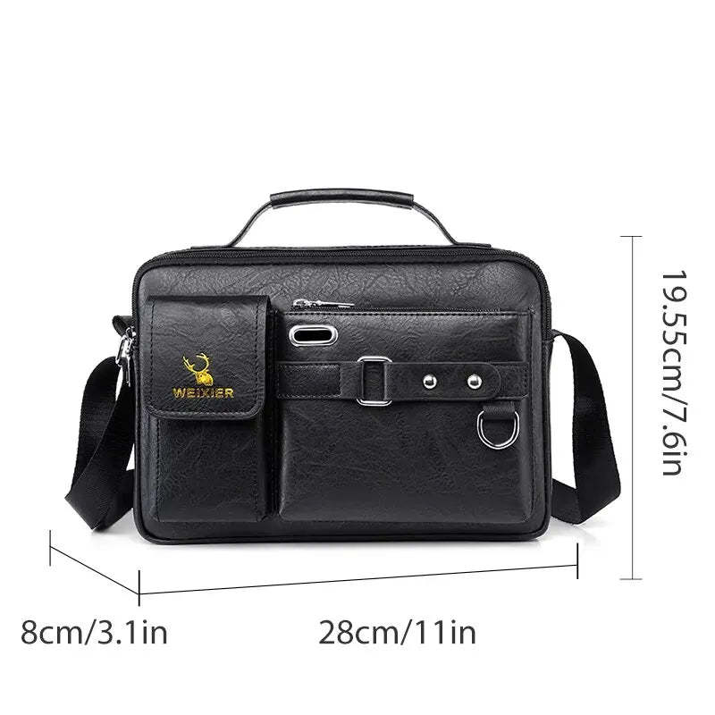 PU Shoulder Bag Men's Handbag Men's Casual Bag Business Bag Large