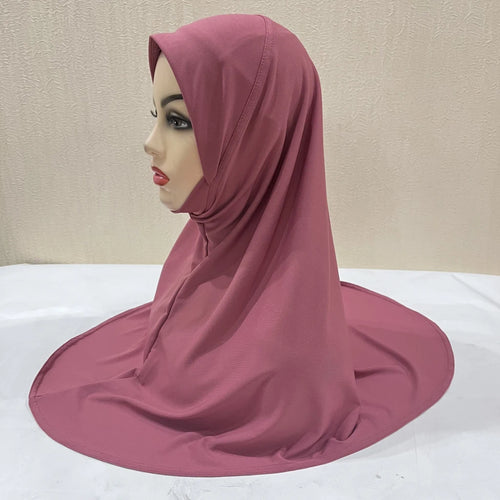 H302 Teenage girls Plain muslim hijab with chin part top quality amira
