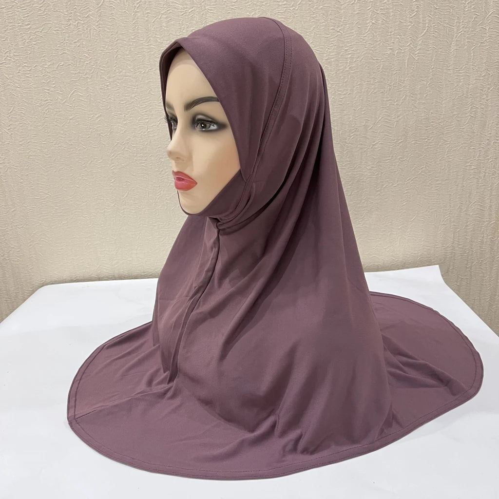 H302 Teenage girls Plain muslim hijab with chin part top quality amira