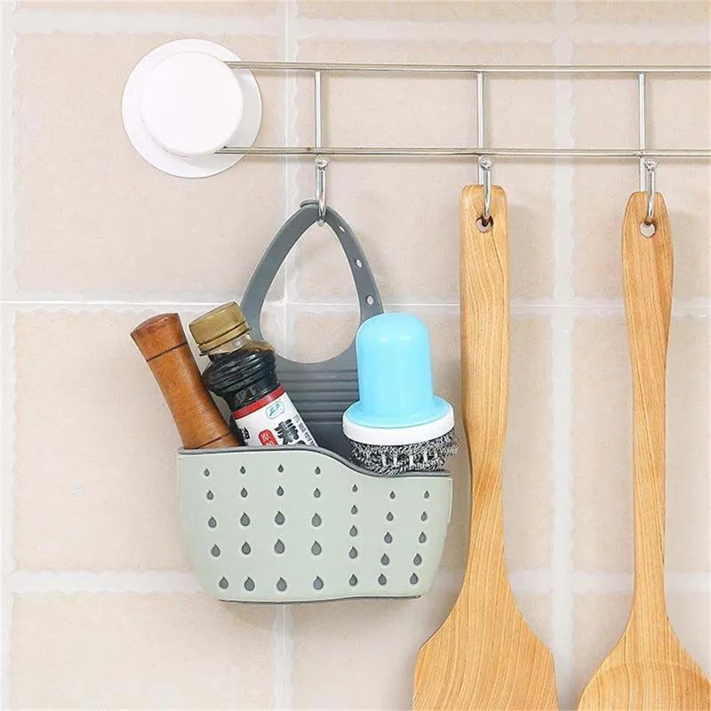 Sink Draining Hanging Basket Adjustable Kitchen Accessories Rubber