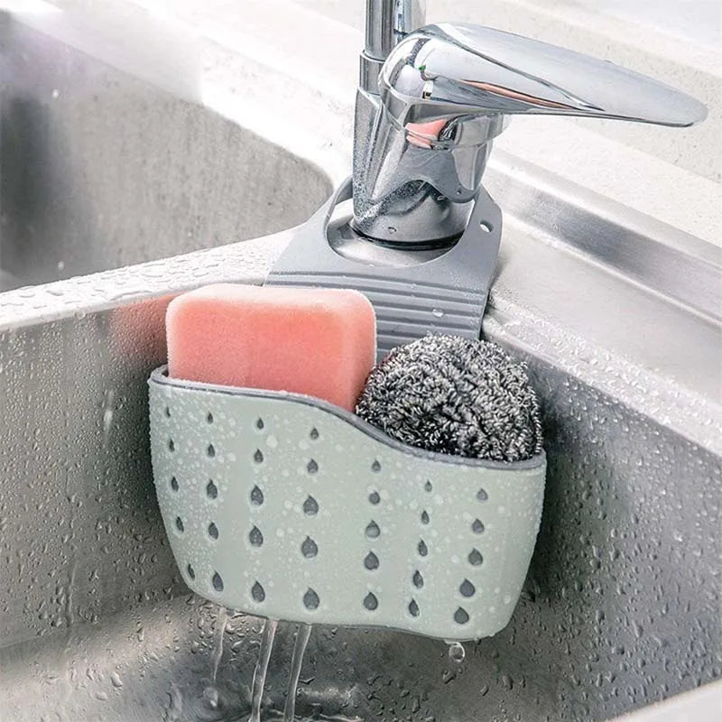Sink Draining Hanging Basket Adjustable Kitchen Accessories Rubber