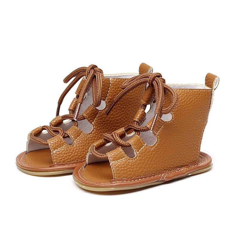 Summer Baby sandals Flat Lace up Toddler Rome