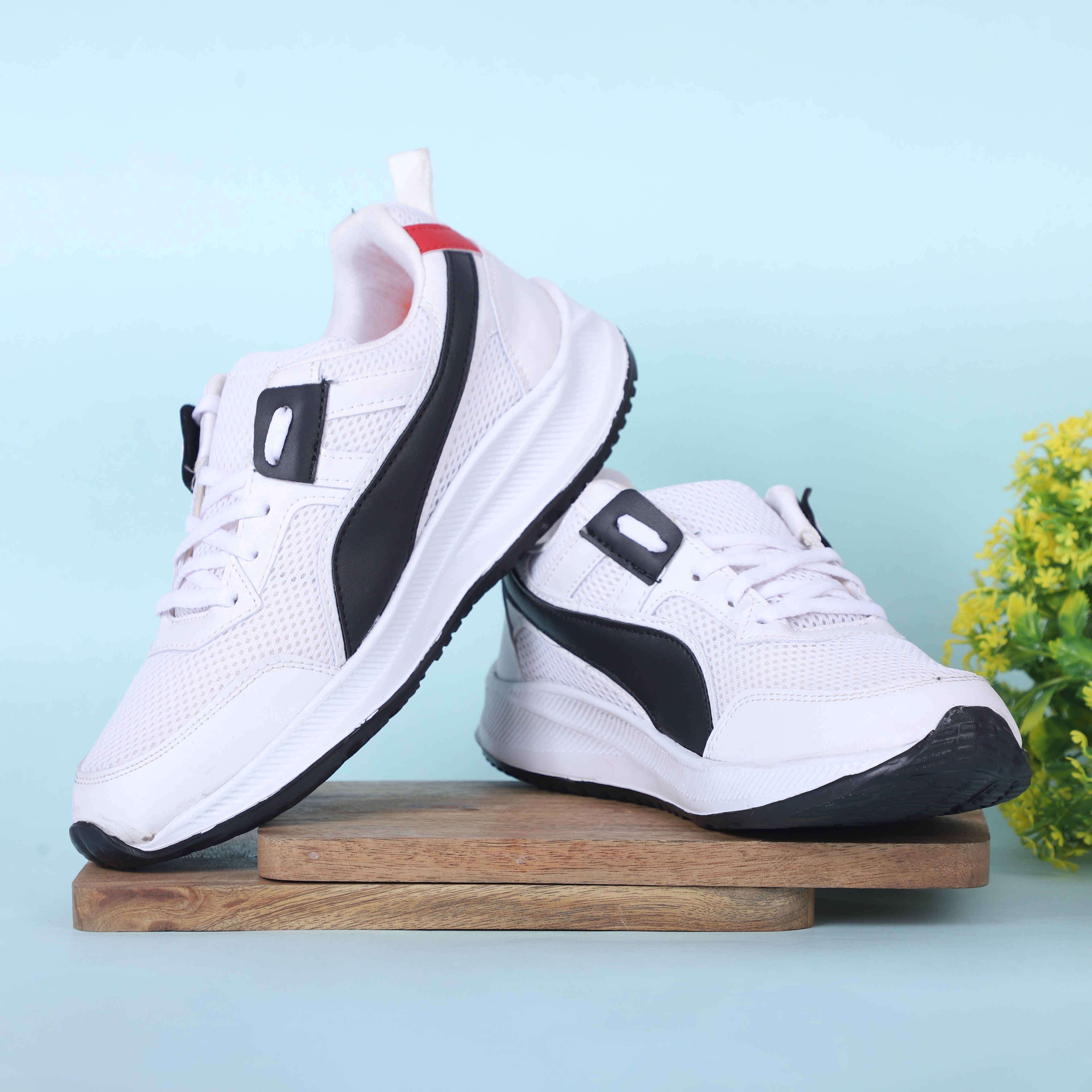 Men Lace Up Running Shoes, White (Size-6 UK/ 38)