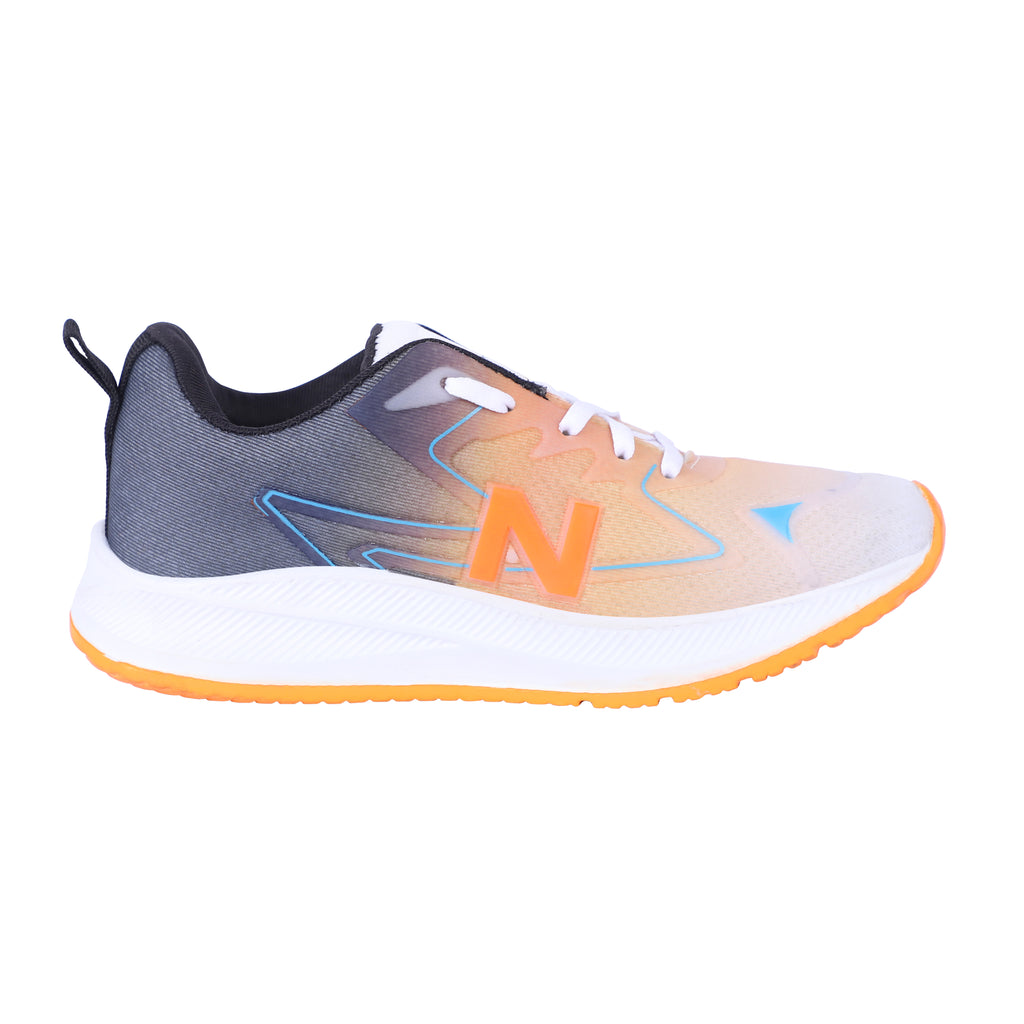 Men Lace Up Running Shoes, Orange (Size-9 UK/42.5 FR)