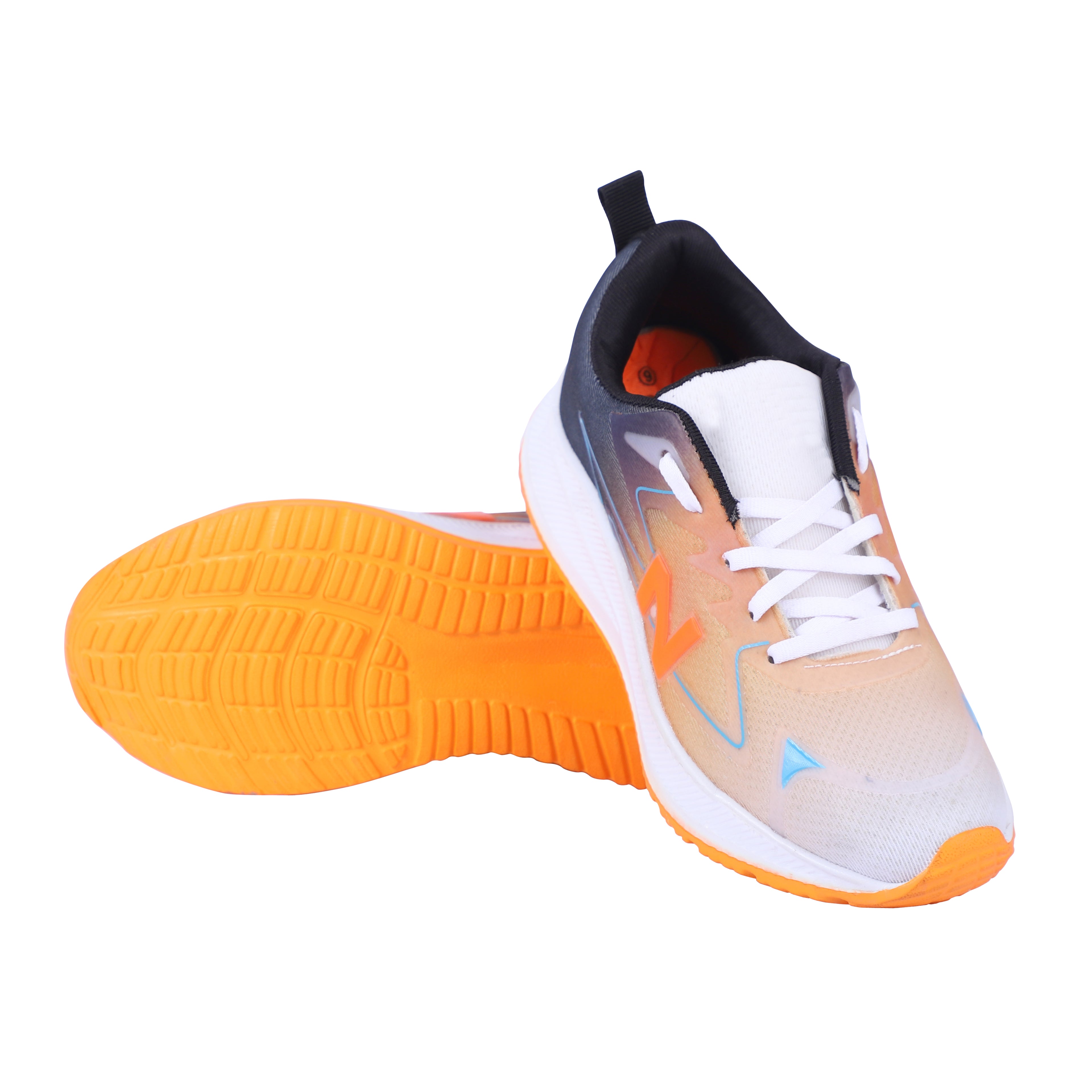 Men Lace Up Running Shoes, Orange (Size-9 UK/42.5 FR)