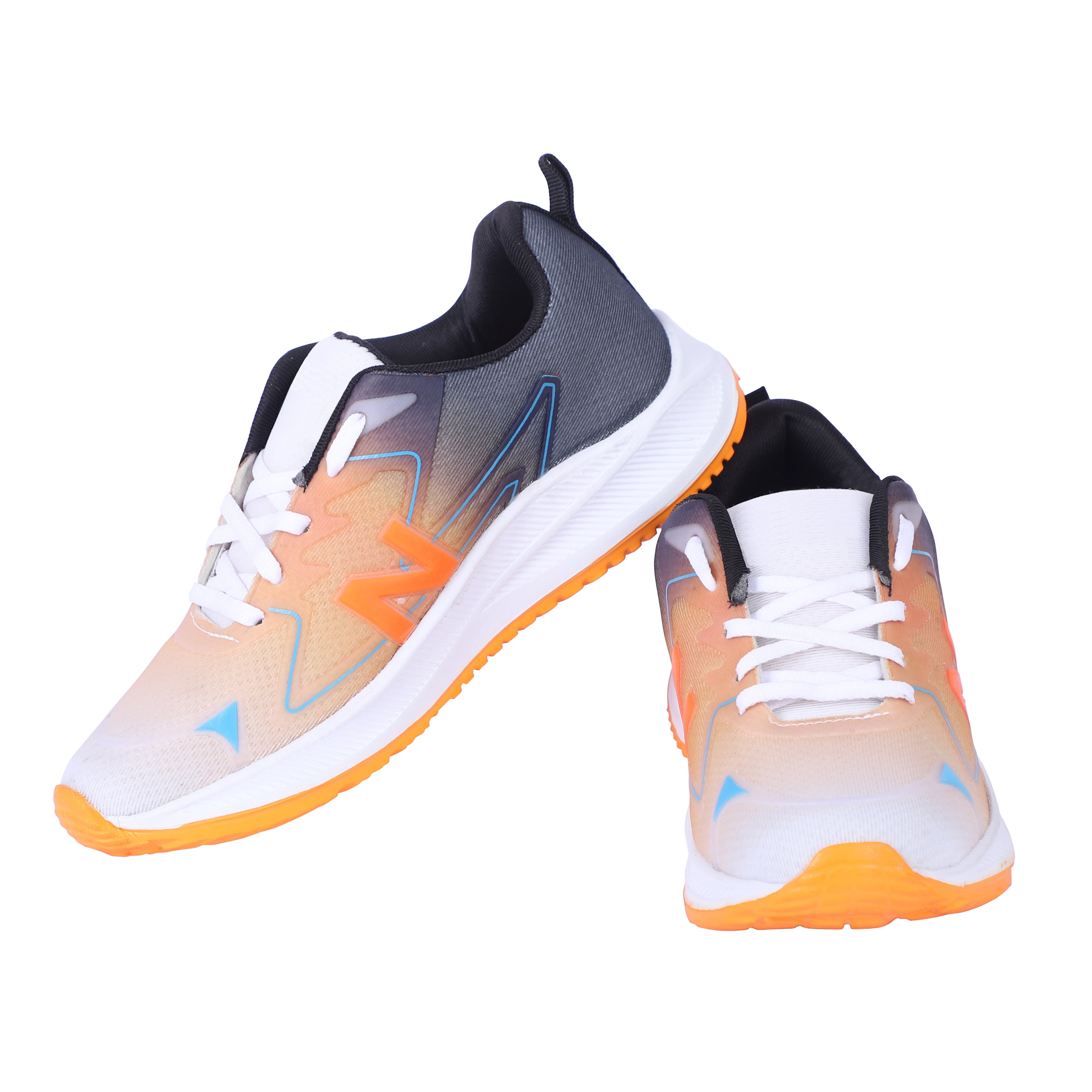 Men Lace Up Running Shoes, Orange (Size-9 UK/42.5 FR)