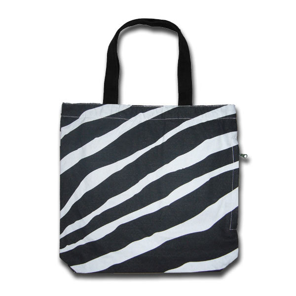 Funtote Side Zipper Zebra Tote