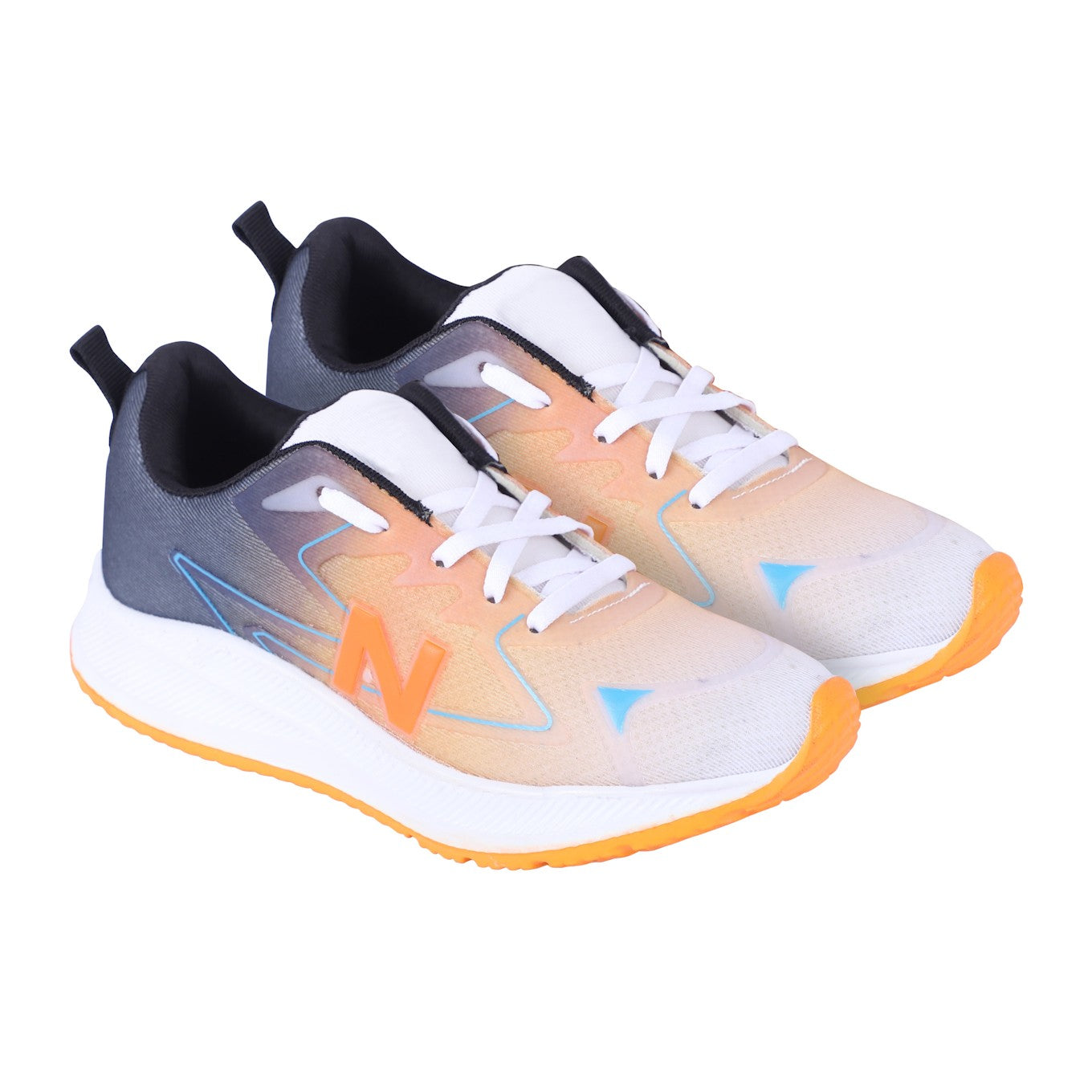 Men Lace Up Running Shoes, Orange (Size-9 UK/42.5 FR)