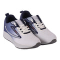 Men Lace Up Running Shoes, White & Blue (Size-9 UK)