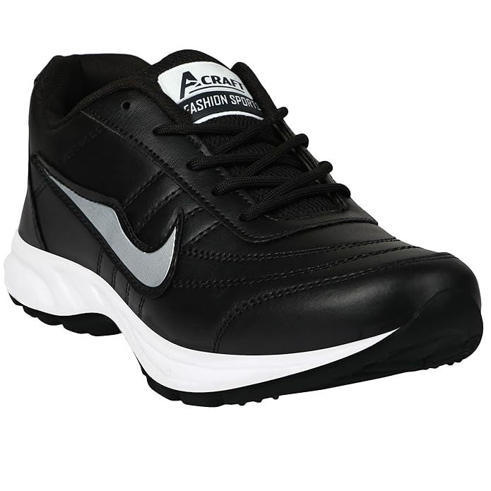 Men's Faux Leather Light Weight Running Shoes (Size-UK-10/43.5)
