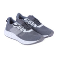 Men Lace Up Running Shoes, Grey & White (Size-9 UK)