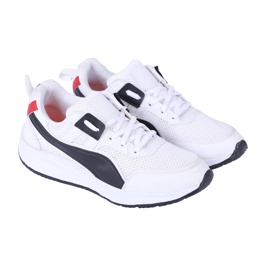 Men Lace Up Running Shoes, White (Size-9 UK42.5 FR)