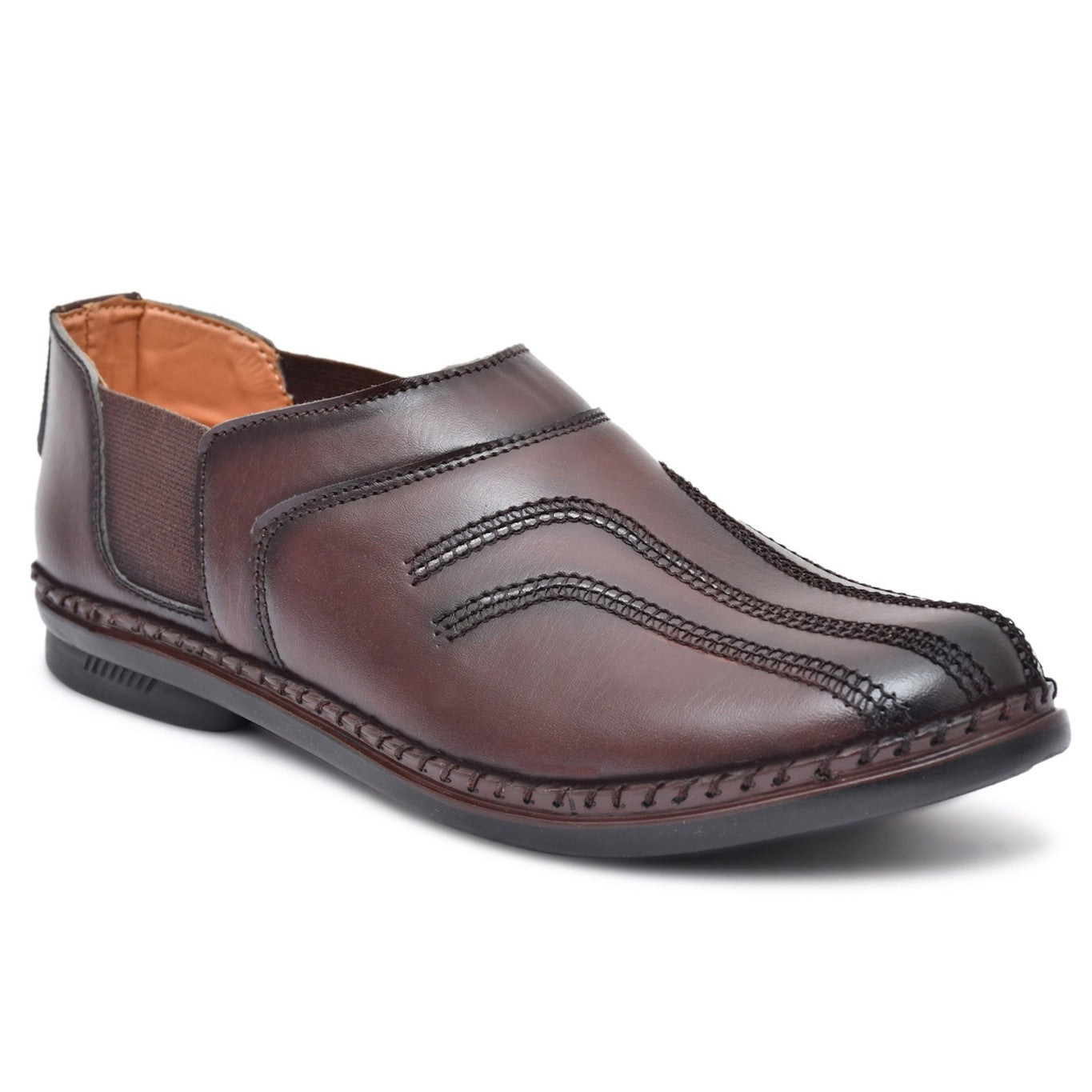 Slip-On Formal Shoes For Men (Size-UK-8/41.5) (Color-DARK BROWN)