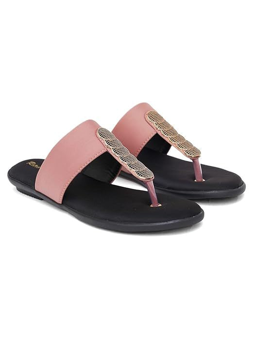Retro Walk Fashionable trending Flat Sandals for Girls and (Size-UK-7/ 40.5)