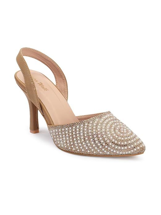 Retro Walk Women Pointed Toe Kitten Heels (Size-UK-5/38 FR) (Color-TAN)